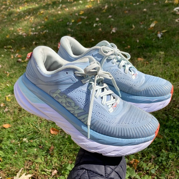 Hoka One One Shoes - Hoka One One W Bondi 7 Blue Fog Running Shoe Sneaker Women’s Size 6